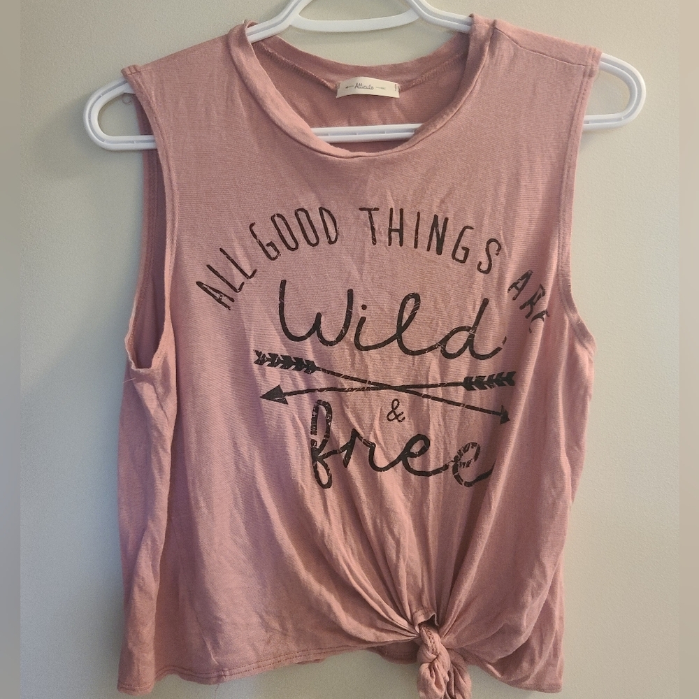🦄 Atticute Crop Tank Top With Tie Front